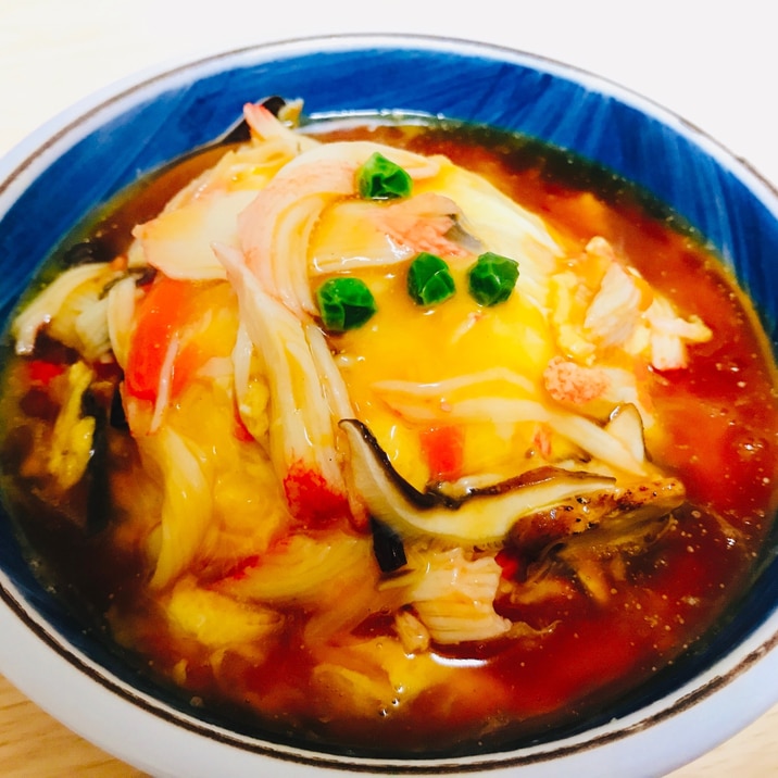 超簡単!かに玉の素で作る天津飯